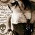 A sepia-toned animated icon shows a woman with dark hair and light skin in a white top, her head turning from left to right against a background of repeating skull-and-crossbones patterns.