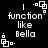 Pixelated black-and-white animation with repeating text and geometric shapes on a black background.