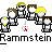 Animated contact sheet of pixel art stick figures with repeated text "Rammstein" and red flame effects across multiple frames.