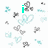Animated icon with cyan text and heart shapes floating against a white background, transitioning from 'i' to 'love you' while displaying the name 'christina'.
