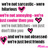 Pixelated static image with multiple pink heart shapes and gray rectangular blocks on white background.
