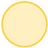 A circular icon with a solid light brown center and a thick yellow border on a gray background.