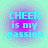 Four identical circular icons with gradient backgrounds display the text "CHEER is my passion" in cyan pixelated font.
