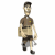 Animated sequence of a cartoon character in brown uniform walking with a box, showing multiple poses from left to right.