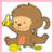 Pixelated cartoon monkey holding banana with pink text "Hyper Like a Munky!" and "Chunky Munky" on white background, part of 2x2 contact sheet frame.