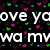 Pixelated text and symbols overlay a of colorful peace signs, hearts, and polka dots with distorted lettering