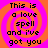 A static image with a bright pink background and orange spiral pattern, displaying black text that reads "This is a love spell and i've got you" in four identical quadrants.