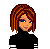 Pixel art icon featuring a character with brown hair and purple eyes, crossed arms, and black clothing with white stripes, alongside text reading 'punkhappens' in red and white.