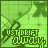 Green pixelated icon with 'JUST DRIFT' text and baseball bat graphic, featuring animated star-like sparkles in different positions across frames.