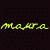 Animated contact sheet of a repeating text icon with color variations across multiple frames on a dark dotted background.