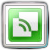 Green square icon with white inner rectangle and three curved green lines on white background, framed by gray border.