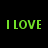 Green pixelated text reads "I LOVE RYAN SHECKLER!" above a partial headshot of a person with brown hair against a black and gray background.