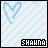 15 identical light blue pixelated icons with diagonal stripes, each featuring a heart outline and the text SHAHNA at bottom left