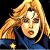 A pixelated contact sheet of two animated frames showing a blonde woman with blue eyes and a dark blue top on the left, next to green text reading "Original Icons .com" on a solid green background.