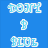 Pixelated text and symbols on blue, dark blue rain, and gray backgrounds with a heart-shaped cloud.
