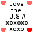 Pixelated text and heart icons arranged in a pattern with alternating red and pink hearts and black text on white background