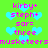 Pixelated green background with cyan hearts and pink text reading 'kirby+', 'steph+', 'sar=', 'three', 'musketeers' repeated in two