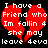 Red broken heart with white text over black background, showing two identical frames side-by-side.