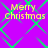 Magenta background with green diamond lattice pattern and four identical yellow pixelated "Merry Christmas" text blocks arranged in a