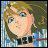 A pixelated anime-style character with blonde hair and blue eyes appears on the left side of a 48x48 buddy icon, while the right side displays stylized text "Anime IM" above smaller text "com" against a black background.