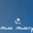 A static pixelated image with a blue background, featuring white text and abstract shapes in the lower portion.