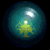 A spherical blue-green icon with a yellow tree symbol and white light reflection, showing animation changes across frames.