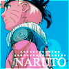 Pixelated anime-style character in profile view with pink skin, blue hair, and a pink jacket with white collar, set against solid blue background.