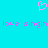 A cyan background features a pink pixelated heart symbol above repeating pink text reading 'love singin love singin' in a pixelated font.