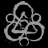 Animated contact sheet of 13 frames showing a stylized Coheed and Cambria logo with text variations over time, arranged in a 4x4 grid on black background with gray transparency area at bottom right.