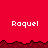 Red background with dark red jagged border and repeated white text "Roquel" across multiple sections.
