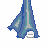 Pixel art composition featuring a blue Eiffel Tower, partial female figure in pink top and jeans, long-haired woman with green eyes, and three identical male figures wearing gray shirts and dark headbands with text above them.