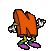 16 cartoonish N-shaped characters with varying colors, poses, and footwear on a gray background