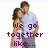 Two pixelated figures embrace; purple text overlays change from 'We go together like...' to 'Troy & Gabriella' on a white background.