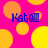 A static image with a bright pink background featuring overlapping yellow and orange circles, with blue text reading "Kate" and a small blue rectangle below it.