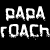 Pixelated white text on black background reads 'PAPA' above 'COACH', with visible pixelation and slight blurring in the lower right.