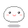 Four pixelated white oval faces with gray outlines, pink cheeks, and black eyes on a gray background; one face has a red heart above it.