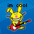 Pixelated yellow rabbit with pink nose plays red electric guitar against blue background, text changes from 'im cool' to 'your not' to 'BOOM!' across frames.