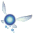 A 48x48 pixel animated buddy icon featuring a blue circular core with white wing-like extensions on gray background, paired with text reading "Anime IM" and "COM" on black background in the contact sheet.