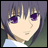 Pixelated anime-style character face with purple eyes and dark hair on left, next to pixelated text "Anime IM" and "com" on black background.