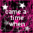 A static image with a pink and black starry background displaying four lines of white text.