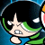 A 50x50 pixel animated buddy icon featuring a cartoon character with black hair and green streaks on the left, next to green text reading "Original Icons .com" on a dark green background.