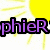Pixelated purple text on a yellow and white background with partial words visible.