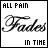 A 4x3 contact sheet of a black-and-white animated text icon showing the phrase "ALL PAIN Fades IN TIME" with varying opacity across frames.