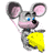 A 4-frame animated contact sheet of a cartoon mouse holding cheese, with subtle pose and expression changes across frames.