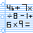 A pixelated image with blue-lined notebook paper background, showing mathematical equations and the words "LIFE" crossed out in black with red X, next to "DEATH" in red text.