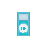 Pixelated icon of a blue MP3 player with white circular design and play button, next to black text reading 'addiction' on white background.
