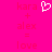 A static image with a bright pink background displays text and a pixelated heart symbol.