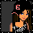 Pixel art contact sheet showing a punk-styled female character in four frames with text "Punk Chic" on the right panel.