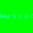 Pixelated text 'tilly :] :] :] :' appears on a split background of green and blue sections with no visible animation changes.