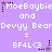 Pixelated text and symbols on a purple background with repeated patterns of 'MoeBaybie' and 'Devyy Bear' separated by '=' signs.